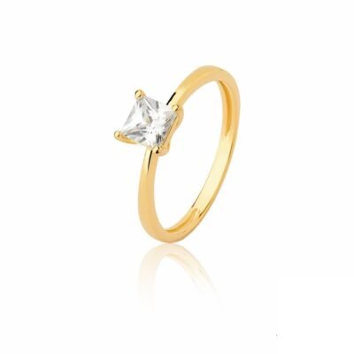 Anel Solitário Aurora – Ouro 18K