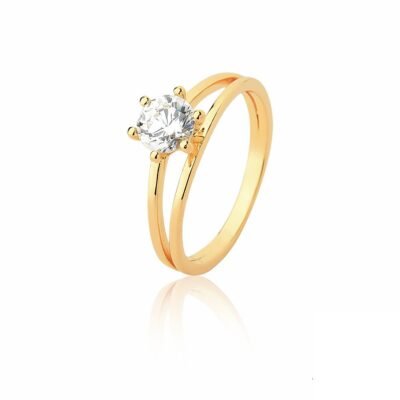 Anel Solitário Radiante