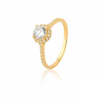 Anel Solitário Harmonia – Ouro 18K