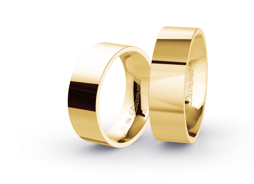 Alianças Square 7mm - Classic