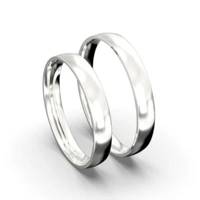 Par de Alianças em Prata 950 Tradicional – 4mm Tradicional