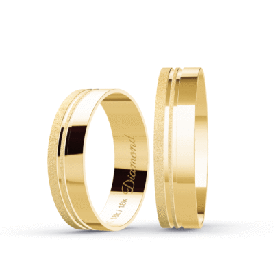 Aliança Square linha Basic 5mm - Golden Horizion