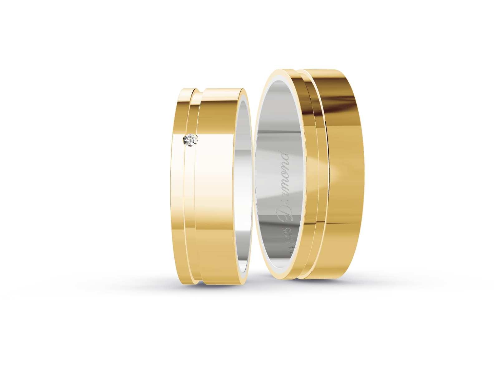 Aliança Moeda Square - 6mm