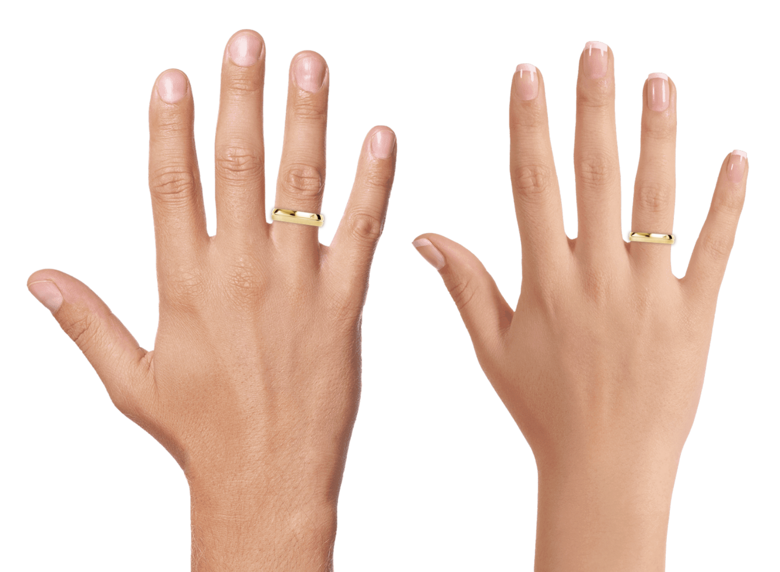 Aliança Boleada 4mm meia Diamantada - Imagem 2