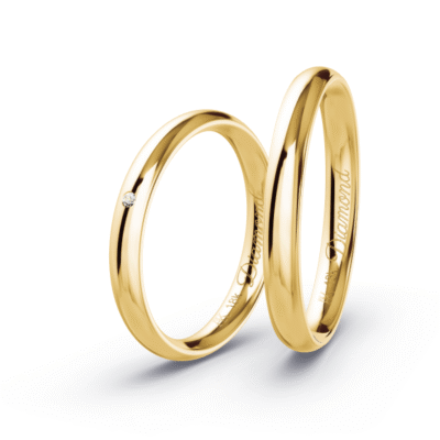 Aliança Classic 3 mm com Pedra - Timeless Whisper