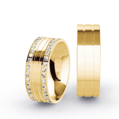 Aliança Square 8mm - Eternal Dual Harmony