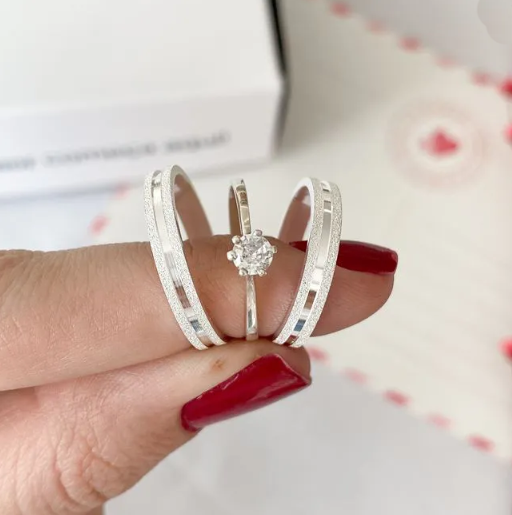 Aliança Shooting Star - 4mm + Solitário